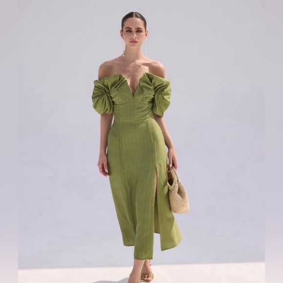 NWT Cult Gaia Muna Dress in Palm - Picture 2 of 7